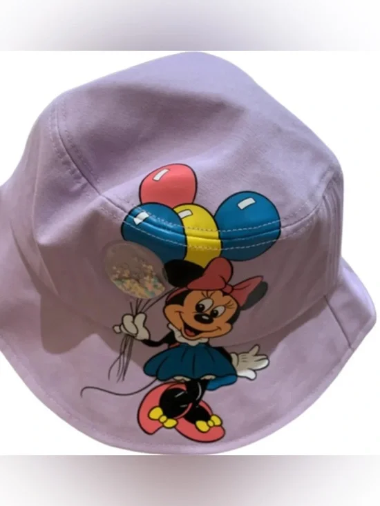 Disney Parks Lavender Minnie Mouse PVC Balloon Adult Bucket Hat - Picture 4 of 6